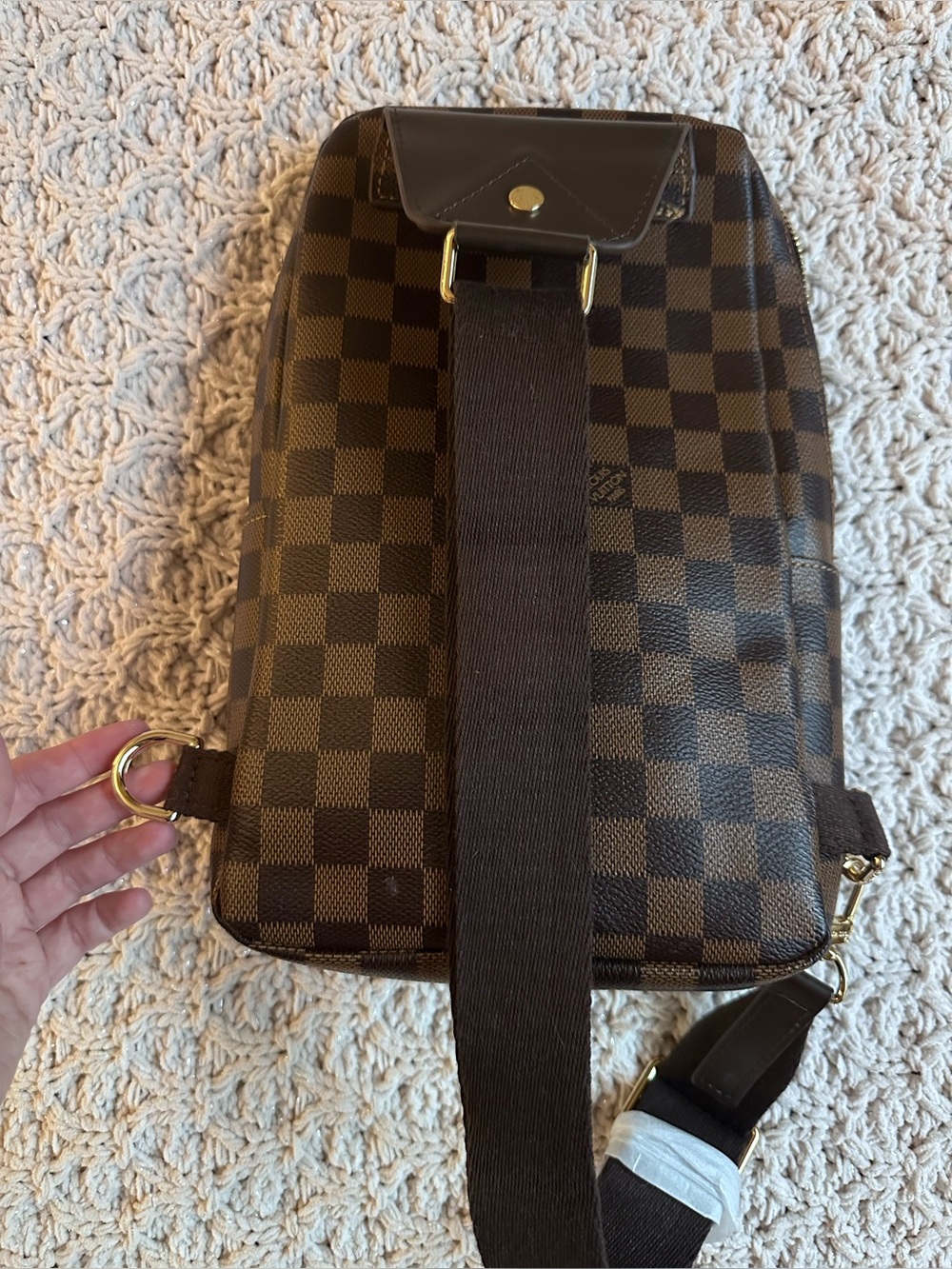 Brown Damier Ebene Sling Belt Bag - Picture 2 of 8